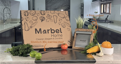 Marbel Board ®  304 Stainless Steel Cutting Board +Free Picker