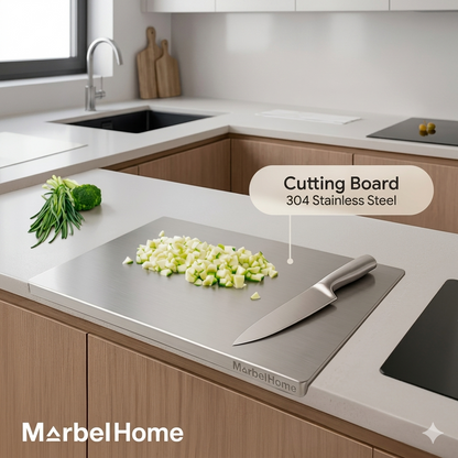 Marbel Board ®  304 Stainless Steel Cutting Board +Free Picker