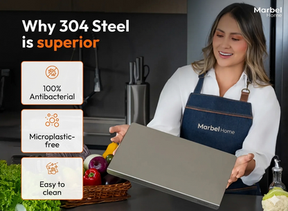 Marbel Board ®  304 Stainless Steel Cutting Board +Free Picker