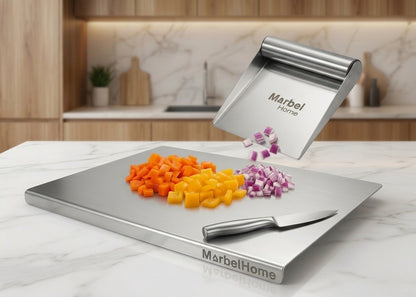 Marbel Board ®  304 Stainless Steel Cutting Board +Free Picker